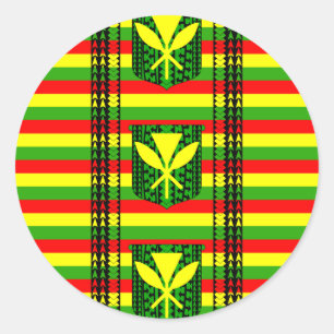 Tribal Kanakan Maoli Runder Aufkleber