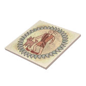 Tribal-Katze-Person-Rune Fliese (Seite)