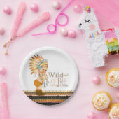 Tribal-Kinderdusche für Wildtiere und Freie Jungen Pappteller (Party)