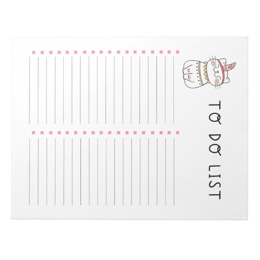 Tribal Kitty Cat to Do List Notizblock (Vorderseite)