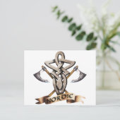 Tribal Knot viking D Postkarte (Stehend Vorderseite)
