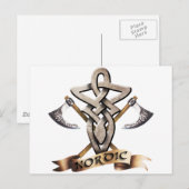 Tribal Knot viking D Postkarte (Vorne/Hinten)