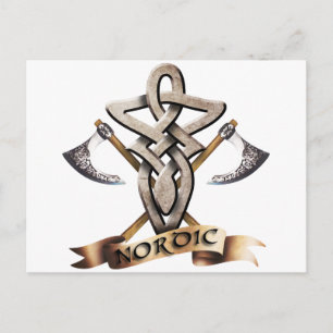 Tribal Knot viking D Postkarte