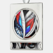 Tribal Krieger Federn Banner Ornament (Links)