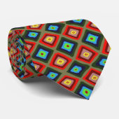 Tribal-Kühn-Farben-Diamantmuster Krawatte (Gerollt)