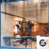 Tribal Leopard Frog Fensteraufkleber (Café-Fenster)