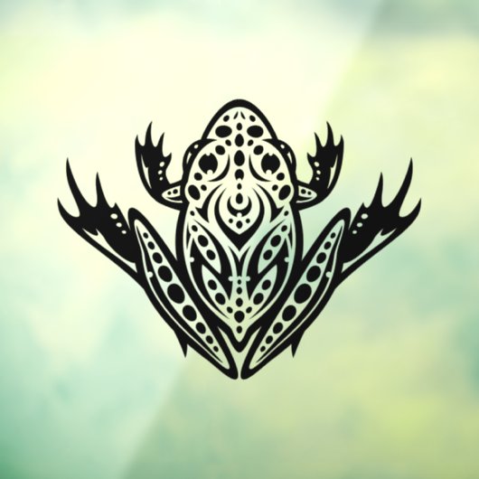 Tribal Leopard Frog Fensteraufkleber (Blatt 3)