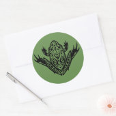 Tribal Leopard Frog Runder Aufkleber (Umschlag)