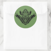 Tribal Leopard Frog Runder Aufkleber (Tasche)