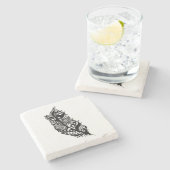 Tribal Liebe Feather Untersetzer (Seitenansicht)