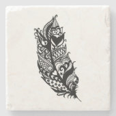 Tribal Liebe Feather Untersetzer (Vorderseite)