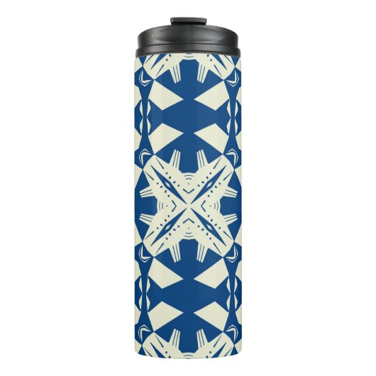 Tribal like asian feel seamless pattern, abstract  thermosbecher (Vorderseite)