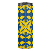 Tribal like asian feel seamless pattern, abstract  thermosbecher (Rückseite)