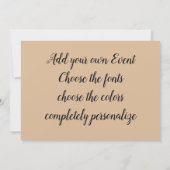 Tribal Line Belly Dance Einladung (Rückseite)