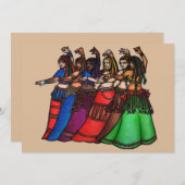 Tribal Line Belly Dance Einladung (Vorne/Hinten)