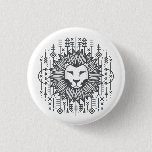 Tribal Lion Button (Vorderseite)