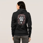 Tribal Lion Face Hoodie (Schwarz voll)