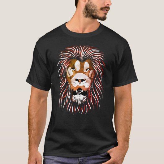 Tribal Lion Face T - Shirt (Vorderseite)