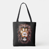 Tribal Lion Face Tasche (Rückseite)