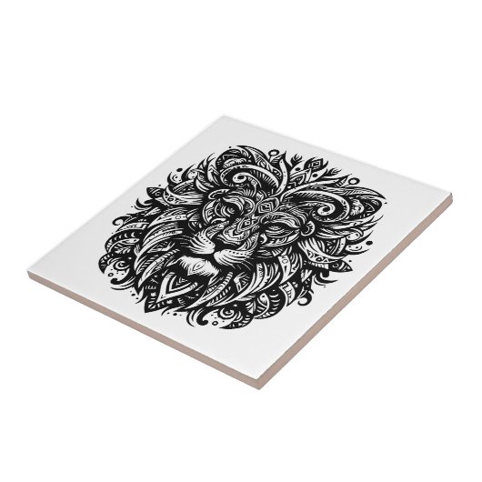 Tribal Lion Fliese (Seite)