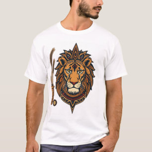 Tribal Lion mit erdigen Tones T-Shirt