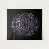 Tribal Lion Skull Wandteppich (Vorderseite (Horizontal))