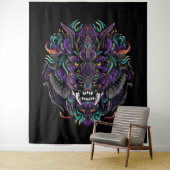 Tribal Lion Skull Wandteppich (Beispiel)