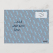 Tribal Lizard Blue Postkarte (Rückseite)