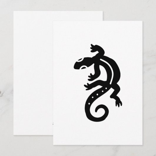 Tribal Lizard Feiertagskarte (Vorne/Hinten)