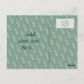 Tribal Lizard Green Postkarte (Rückseite)