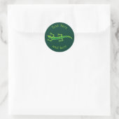 Tribal Lizard Green Runder Aufkleber (Tasche)