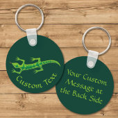 Tribal Lizard Green Schlüsselanhänger