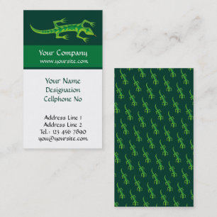 Tribal Lizard Green Visitenkarte