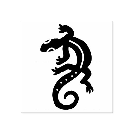 Tribal Lizard Gummistempel (Prägung)