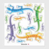 Tribal Lizard Icons Set Sticker (Blatt)