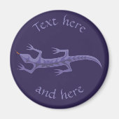 Tribal Lizard Mauve Magnet (Vorne)