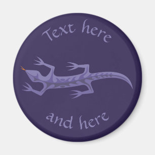 Tribal Lizard Mauve Magnet