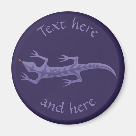 Tribal Lizard Mauve Magnet (Vorne)