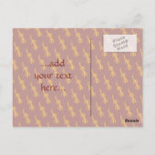 Tribal Lizard Orange Postkarte (Rückseite)
