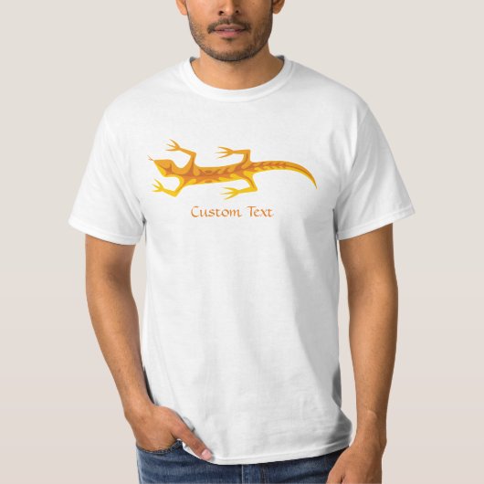 Tribal Lizard Orange T-Shirt (Vorderseite)