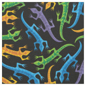 Tribal Lizards farbiges Muster Stoff (Nahaufnahme)