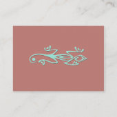 Tribal Lizards Southwestern Wedding Enclosure Card Begleitkarte (Rückseite)