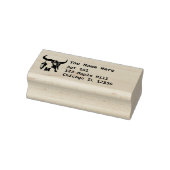 Tribal Longhorn Bull Skull mit Monogram Return Gummistempel (Stempel)