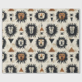 Tribal-Löwen-Safari-Muster Geschenkpapier (Flach)