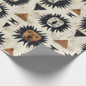 Tribal-Löwen-Safari-Muster Geschenkpapier (Ecke)
