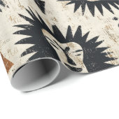 Tribal-Löwen-Safari-Muster Geschenkpapier (Rolleneckpunkt)