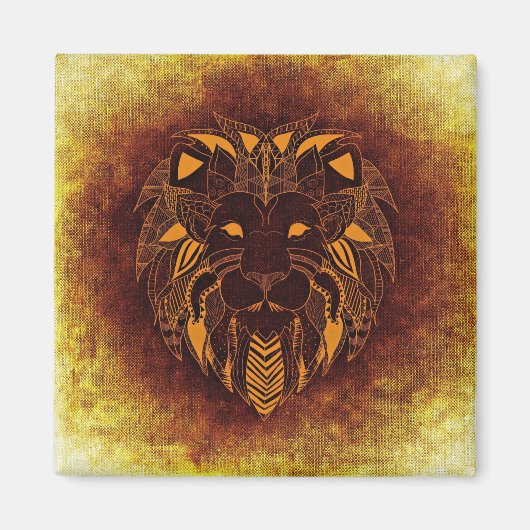 Tribal-Löwenmagnet Magnet (Vorne)