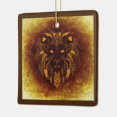 Tribal-Löwenschmuck Keramikornament (Links)