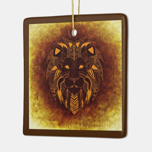 Tribal-Löwenschmuck Keramikornament (Links)
