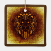 Tribal-Löwenschmuck Keramikornament (Rückseite)